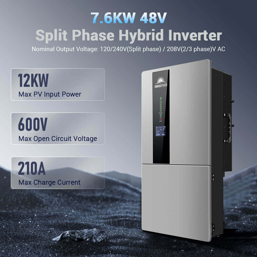 SunGoldPower 15.2kW Hybrid Solar Kit With 30.72kWh Battery