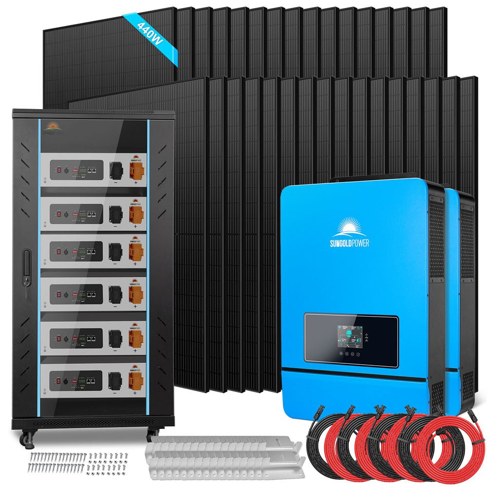 SunGoldPower 20kW Off Grid Solar Kit With 30kWh Battery