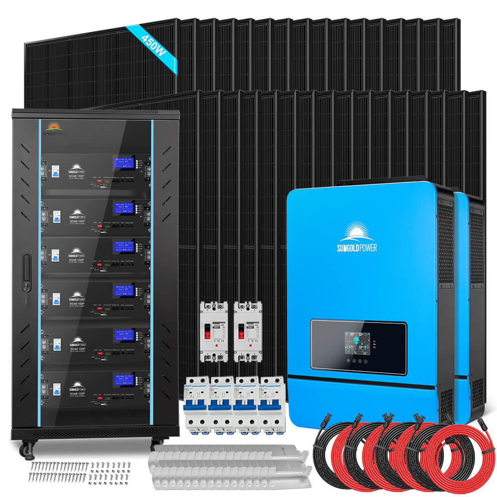 SunGoldPower 20kW Off Grid Solar Kit With 30kWh Battery