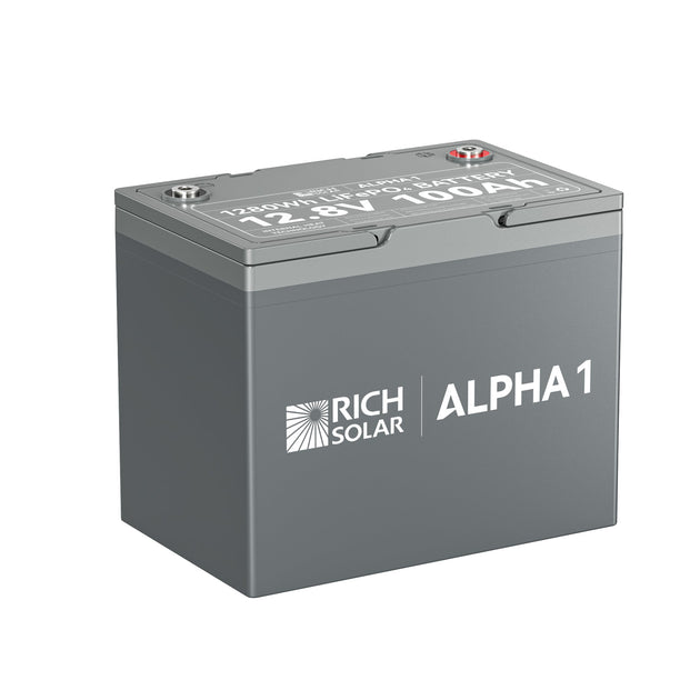 Rich Solar Alpha 1 12V 100Ah LiFePO4 Battery With Bluetooth Heated