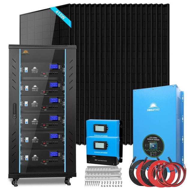 SunGoldPower 15kW Off Grid Solar Kit With 30kWh LifePo4 Battery