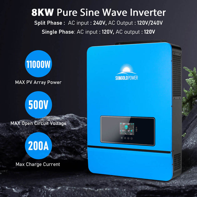 SunGoldPower 8kW Off Grid Solar Kit With 10kWh Battery