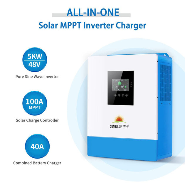 SunGoldPower 5kW Solar Kit With 10kWh Battery 2700W Solar Panels