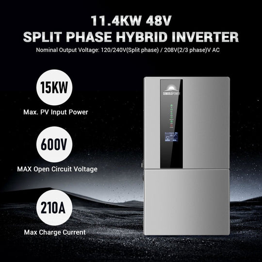 SunGoldPower 11.4kW Hybrid Solar Kit With 30kWh Battery