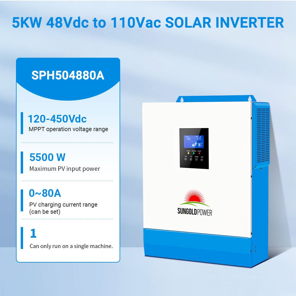 SunGoldPower 5000W 48V Solar Inverter Charger