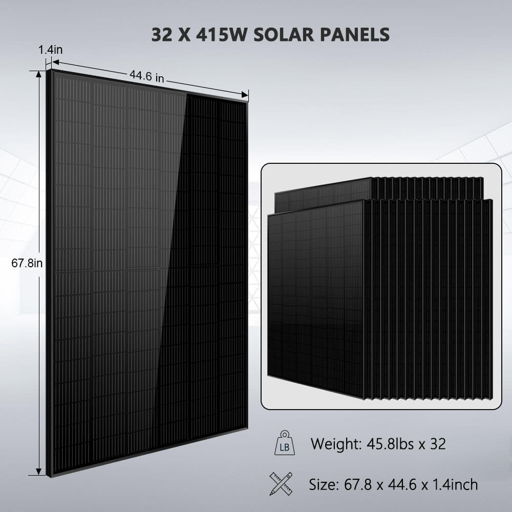 SunGoldPower 15.2kW Hybrid Solar Kit With 30.72kWh Battery
