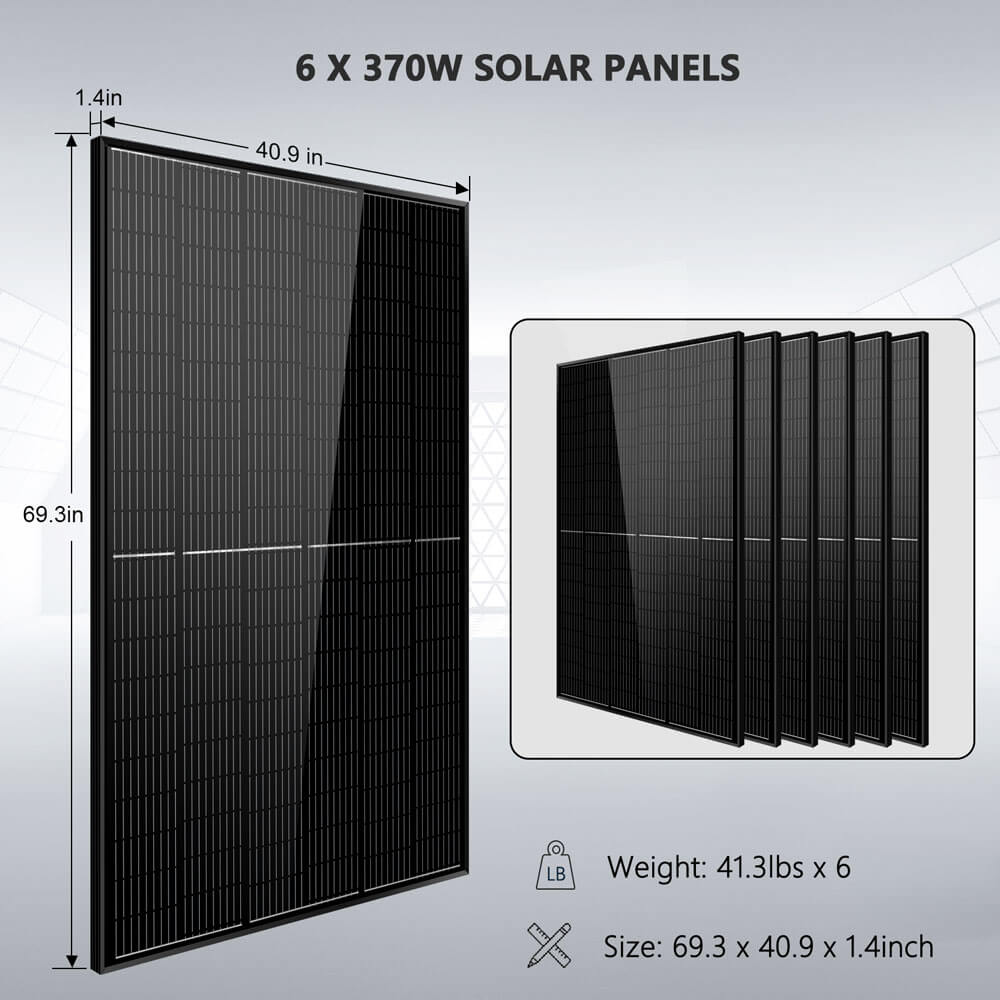 SunGoldPower 6500W Off Grid Solar Kit With 10KWH Lithium Battery