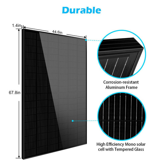 SunGoldPower 500W Mono Solar Panel UL Certified High Efficiency