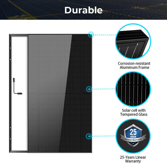 SunGoldPower 500W Mono Solar Panel UL Certified High Efficiency