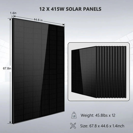 SunGoldPower 18kW Off Grid Solar Kit with LiFePO4 Battery