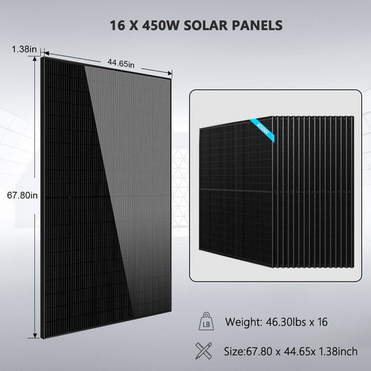 SunGoldPower 11.4KW Hybrid Solar Kit With 51.2KWH Battery