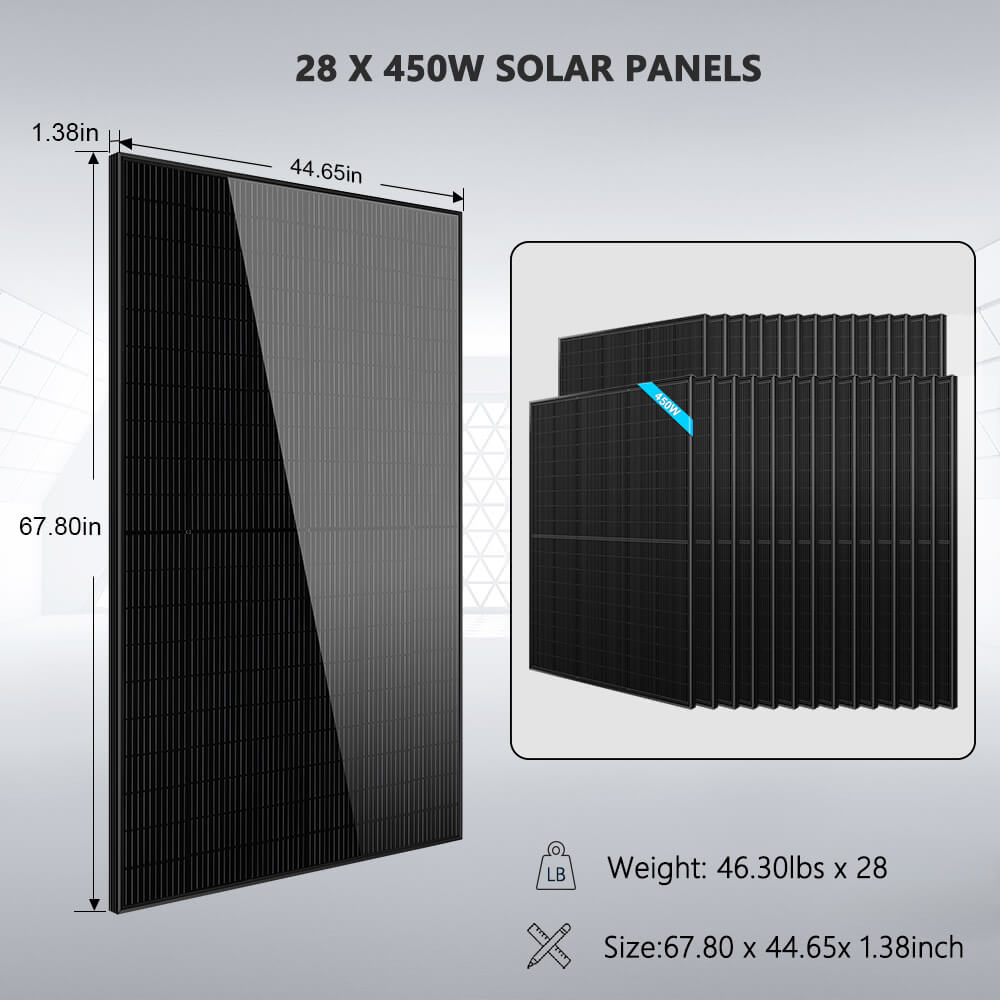 SunGoldPower 11.4kW Hybrid Solar Kit With 30kWh Battery