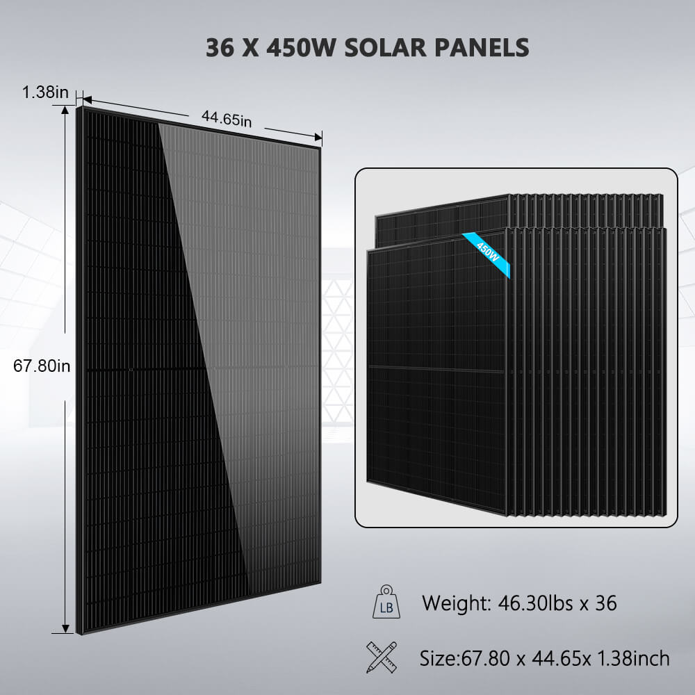 SunGoldPower 11.4KW Hybrid Solar Kit With 51.2KWH Battery