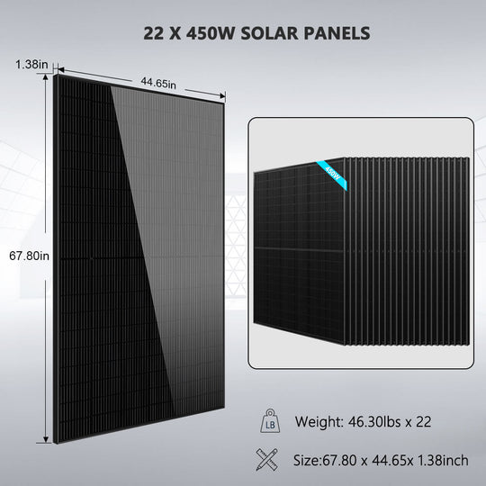SunGoldPower 13kW Off Grid Solar Kit With 25.6kWh LiFePO4 Battery