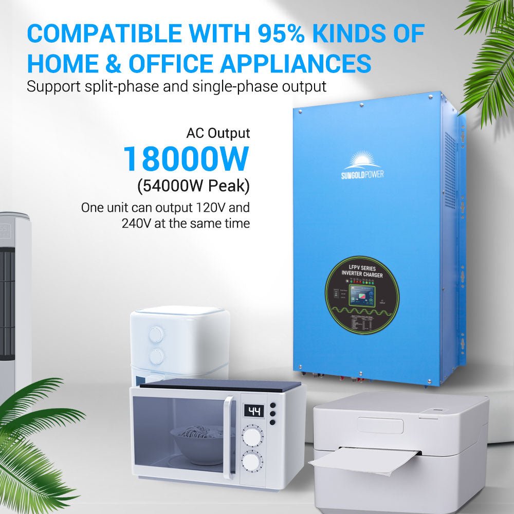 SunGoldPower 18000W 48V Pure Sine Wave Inverter Charger