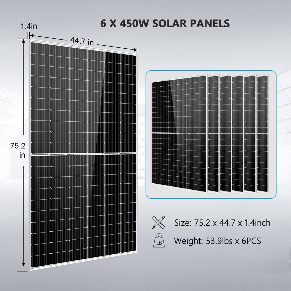 SunGoldPower 6500W Off Grid Solar Kit With 10.24KWh Battery