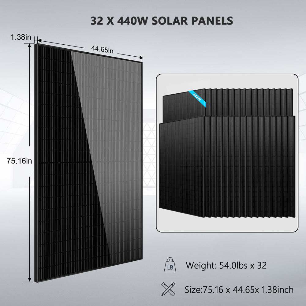 SunGoldPower 20kW Off Grid Solar Kit With 30kWh Battery