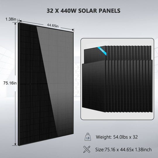 SunGoldPower 20kW Off Grid Solar Kit With 30kWh Battery