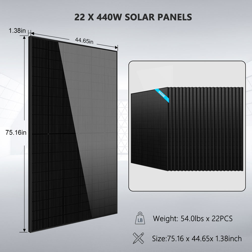 SunGoldPower 13kW Off Grid Solar Kit With 25.6kWh LiFePO4 Battery