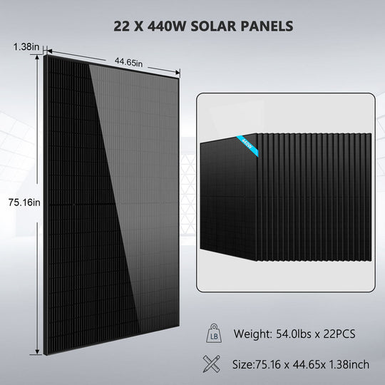 SunGoldPower 13kW Off Grid Solar Kit With 25.6kWh LiFePO4 Battery