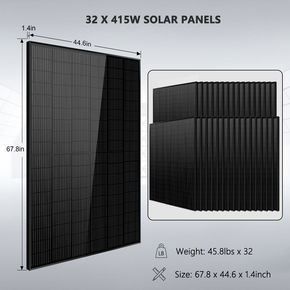 SunGoldPower 16kW Off Grid Solar Kit With 25.6kWh LiFePO4 Battery