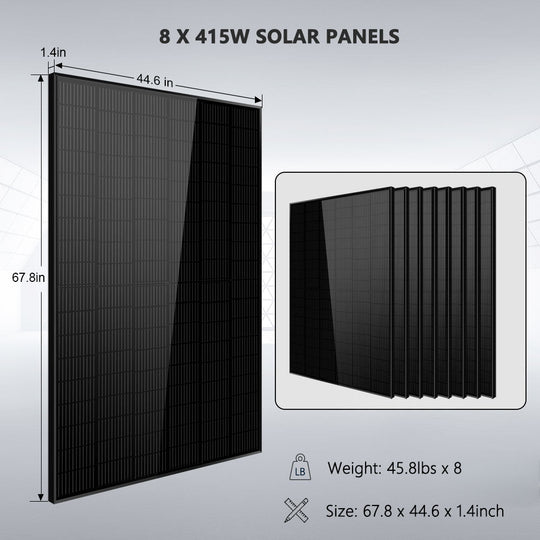 SunGoldPower 6500W Off Grid Solar Kit With 10kWh Battery