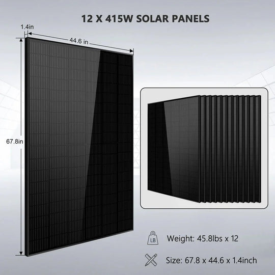 SunGoldPower 6500W Solar Kit With 10KWh LiFePO4 Battery & Panels