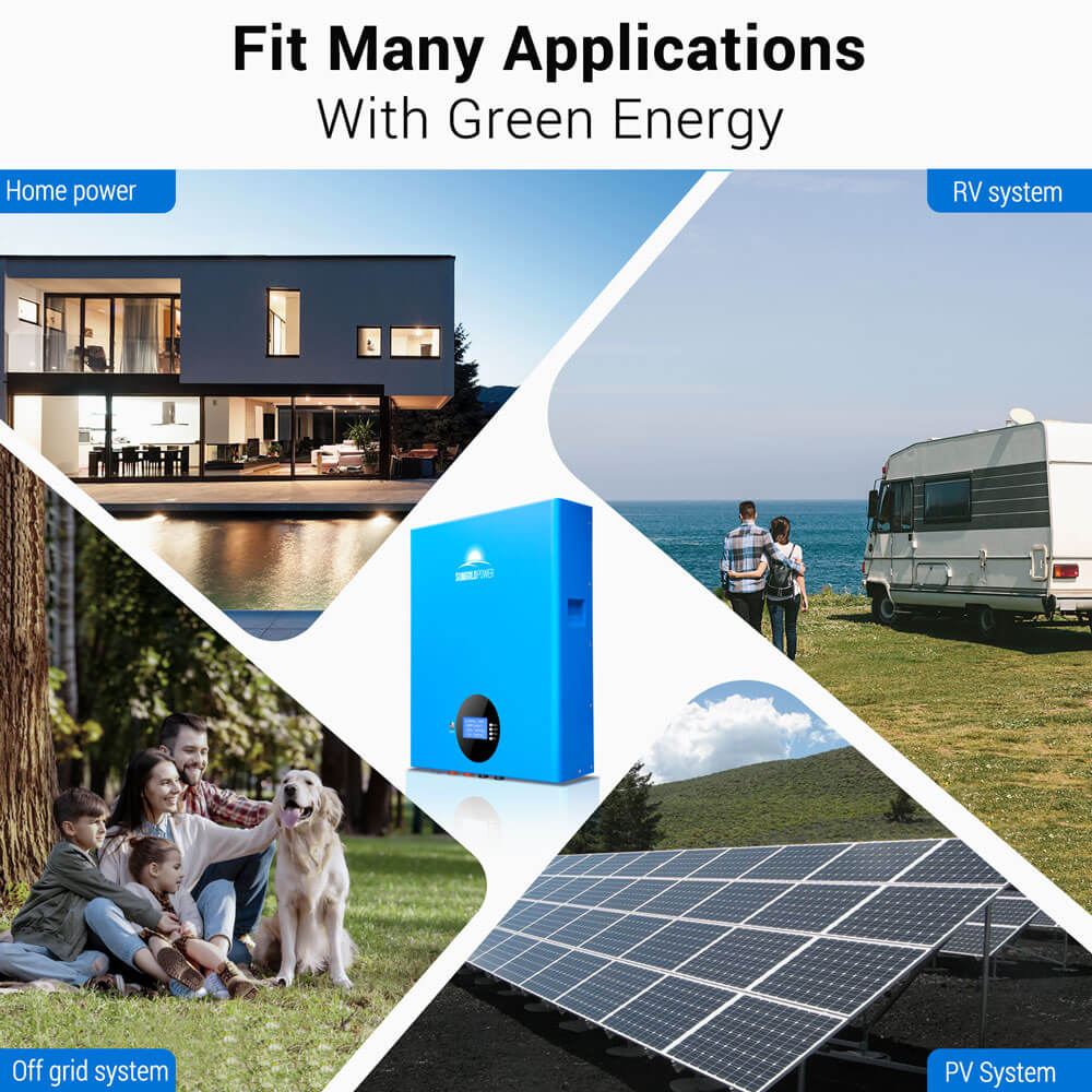 SunGoldPower 5.12kWh LiFePO4 Solar Battery UL1973 Certified