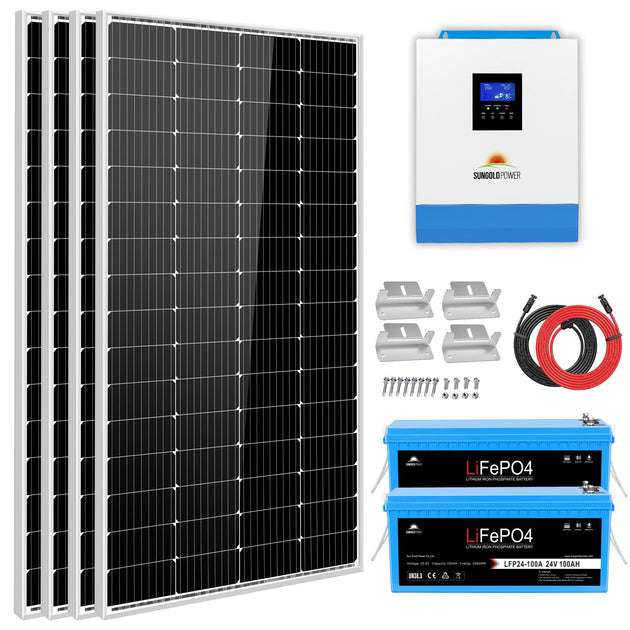 SunGoldPower 3000W Solar Kit With Lithium Battery