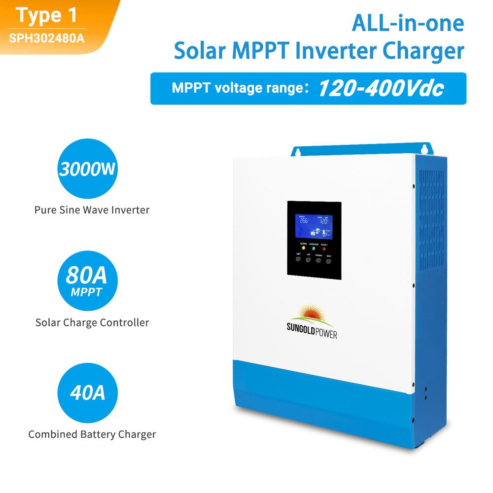 SunGoldPower 3000W 24V Pure Sine Wave Inverter Charger