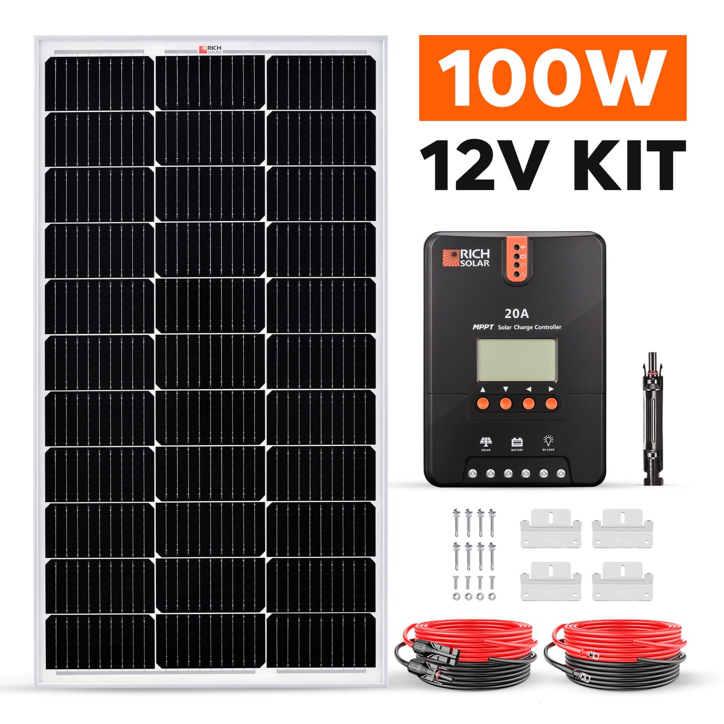 Rich Solar 100W 12V Solar Panel Kit With Charger Controller
