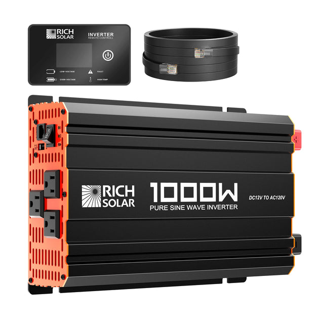 Rich Solar 1000W Pure Sine Wave Inverter 12V DC to AC