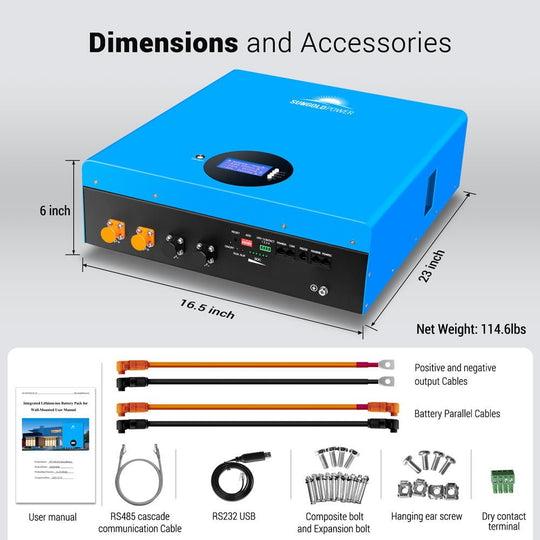 SunGoldPower SG48100M 5.12kWh UL1973 Certified Solar Battery
