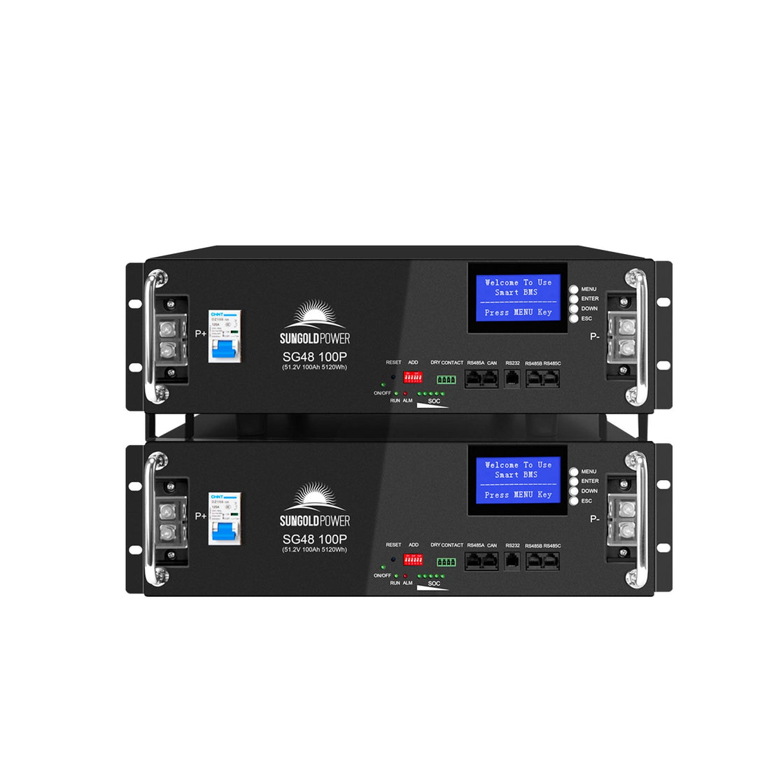 SunGoldPower 48V 100Ah UL Certified LiFePO4 Server Rack Battery