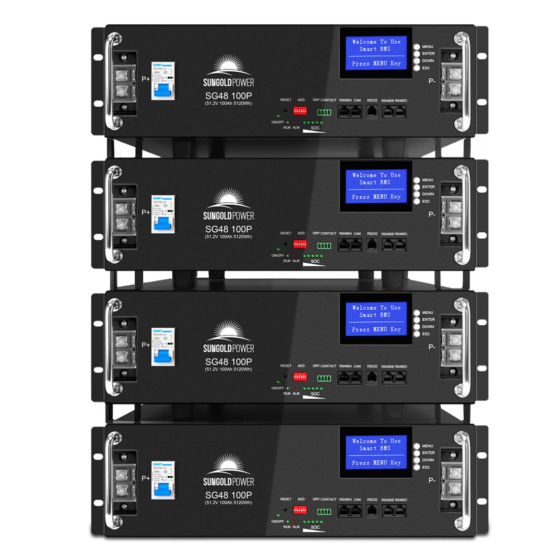 SunGoldPower 48V 100AH Server Rack Battery UL1973 Certified