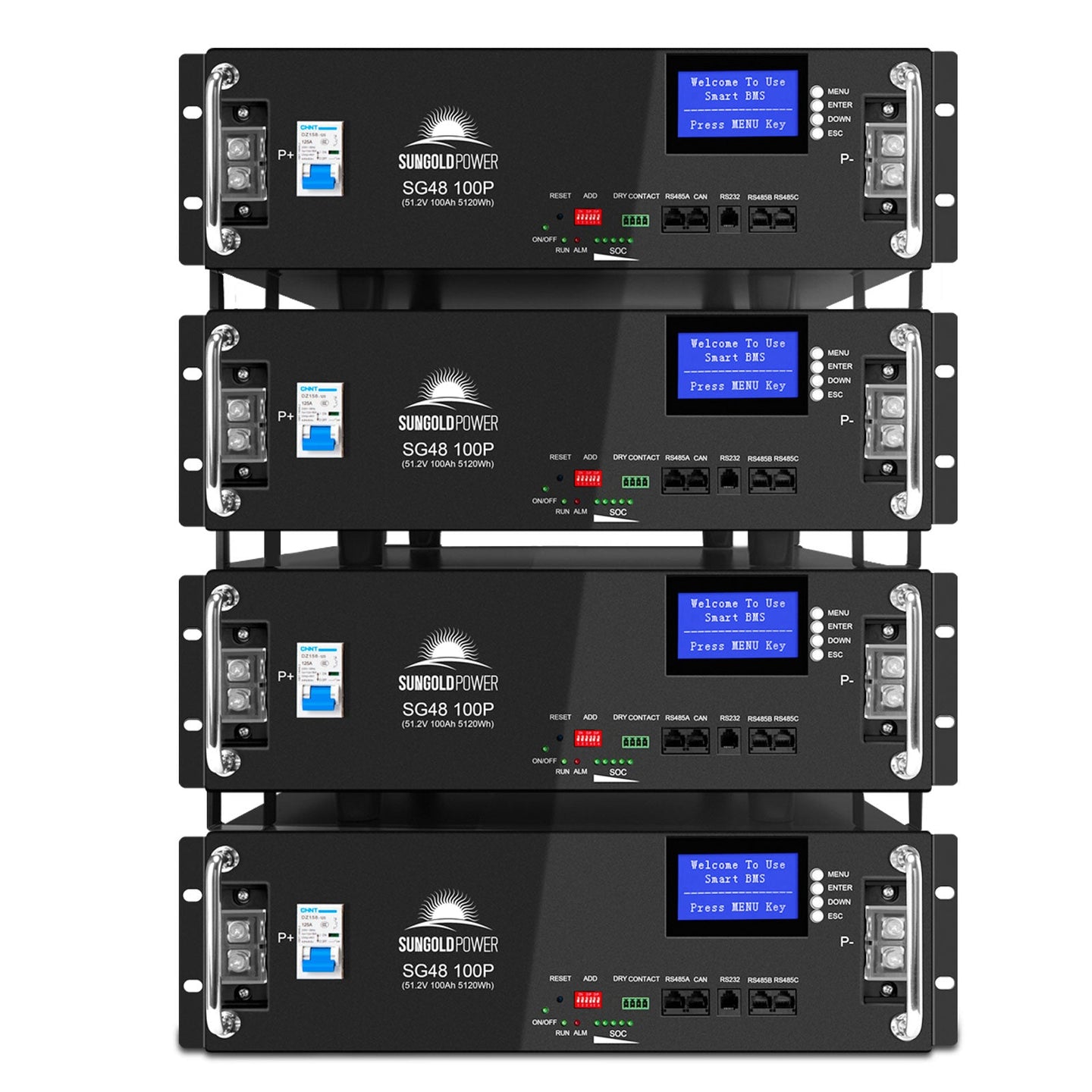 SunGoldPower 48V 100AH Server Rack Battery UL1973 Certified
