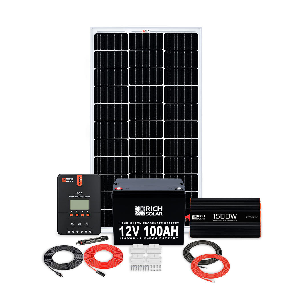 Rich Solar 100W 12V RV Solar Panel Kit
