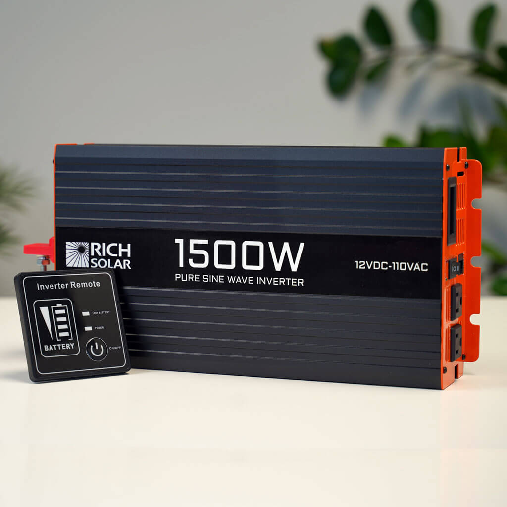 Rich Solar 1500W 12V Pure Sine Wave Inverter For RVs Vans Boats