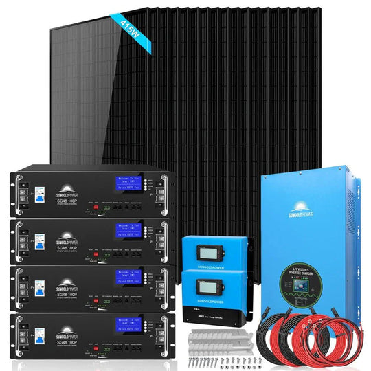 SunGoldPower 18kW Off Grid Solar Kit with LiFePO4 Battery