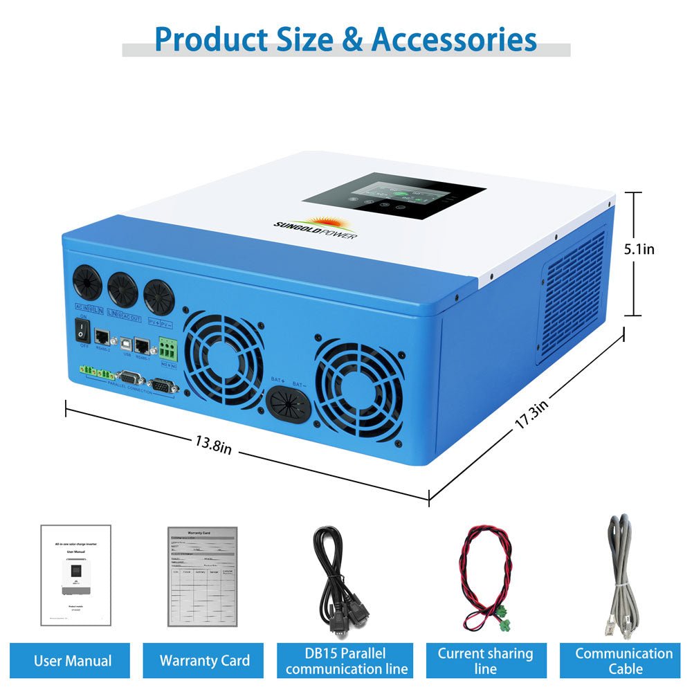 SunGoldPower 5000W 48V Solar Inverter Charger