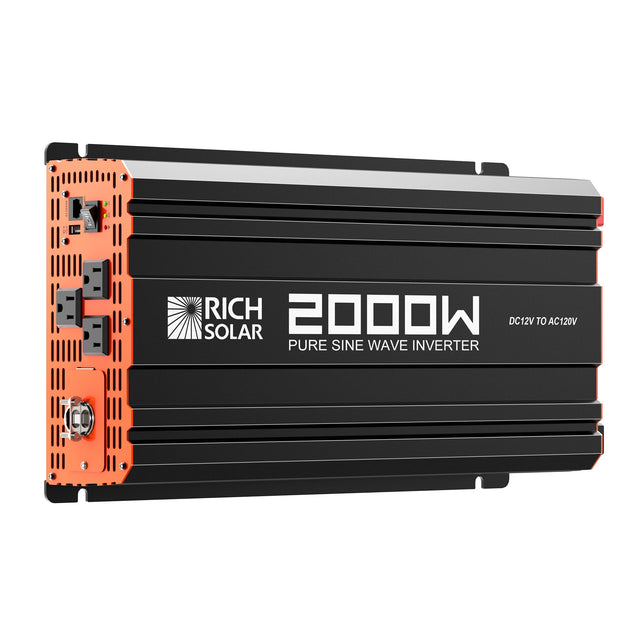 Rich Solar 2000W Pure Sine Wave Inverter 12V For RVs Vans Boats