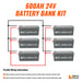 Rich Solar 24V 600AH Lithium Battery Bank 15.3kWh