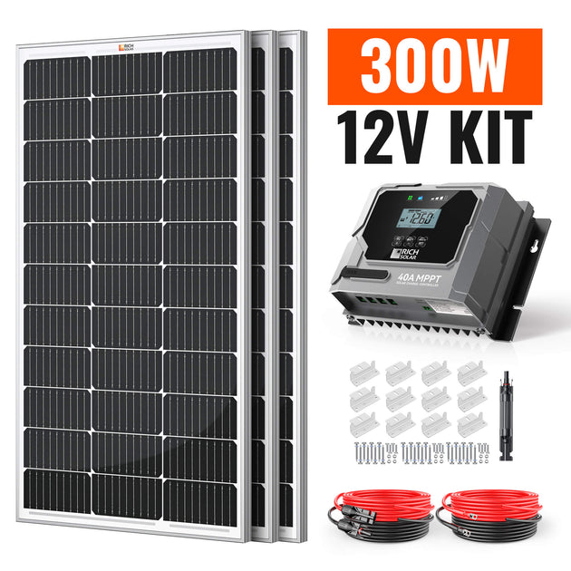 Rich Solar 300W Off Grid Solar Panel Kit