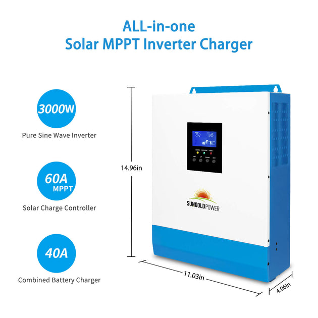 SunGoldPower 3000W Solar Kit With Lithium Battery