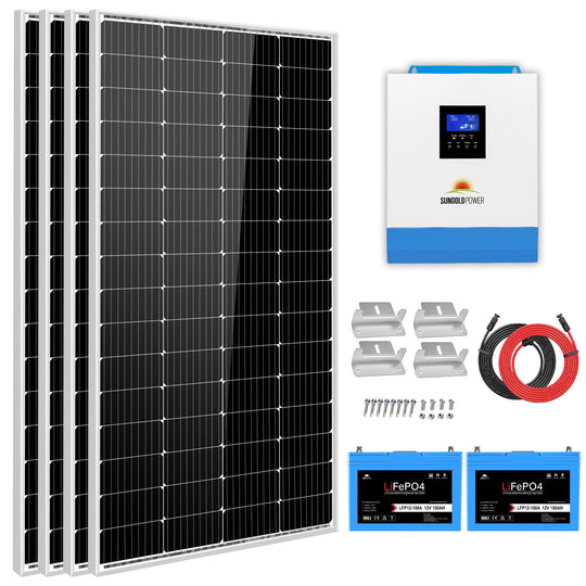 SunGoldPower 3000W Solar Kit With Lithium Battery