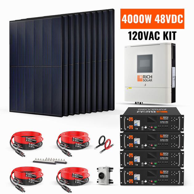 Rich Solar 4000W Complete Solar Kit For Home Power