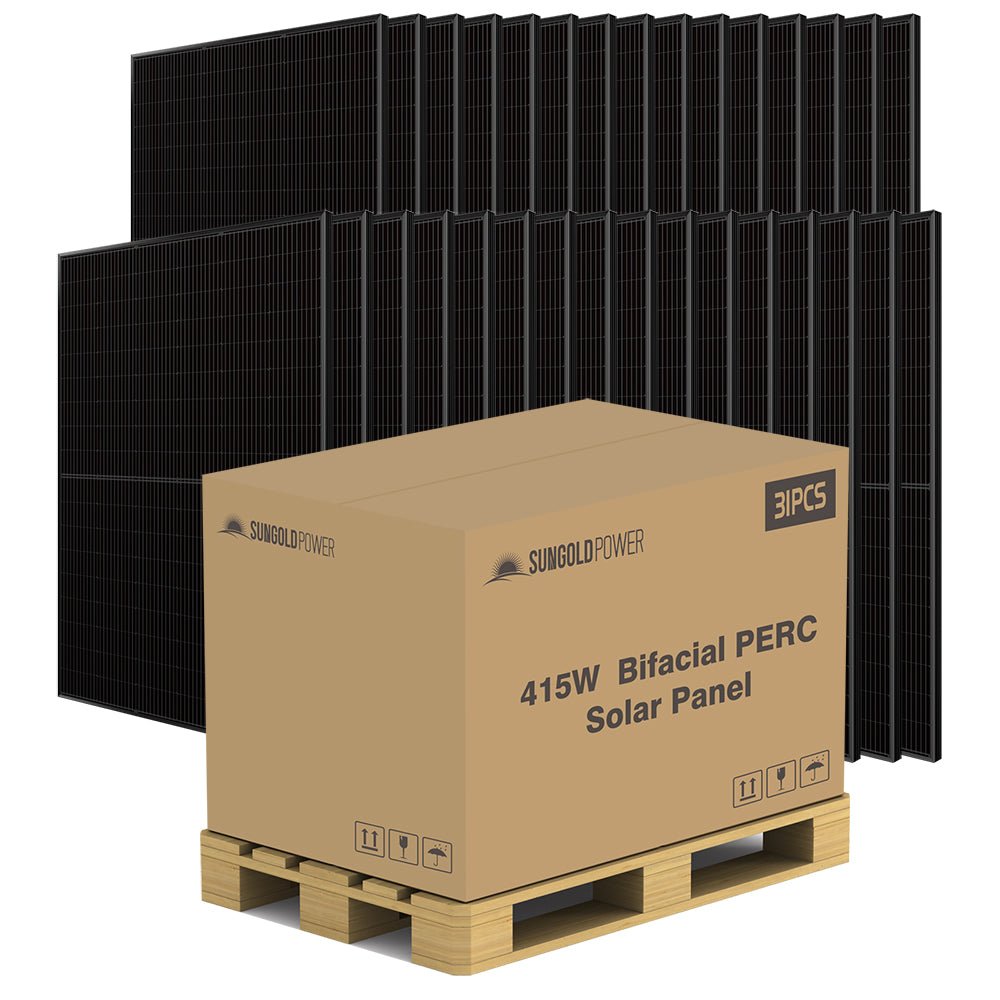 SunGoldPower 415W Bifacial PERC Solar Panel UL61730 CEC Listed