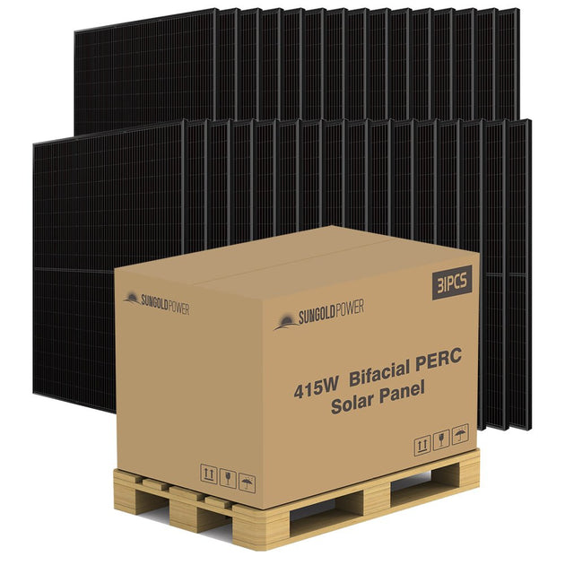 SunGoldPower 415W Bifacial PERC Solar Panel UL61730 CEC Listed