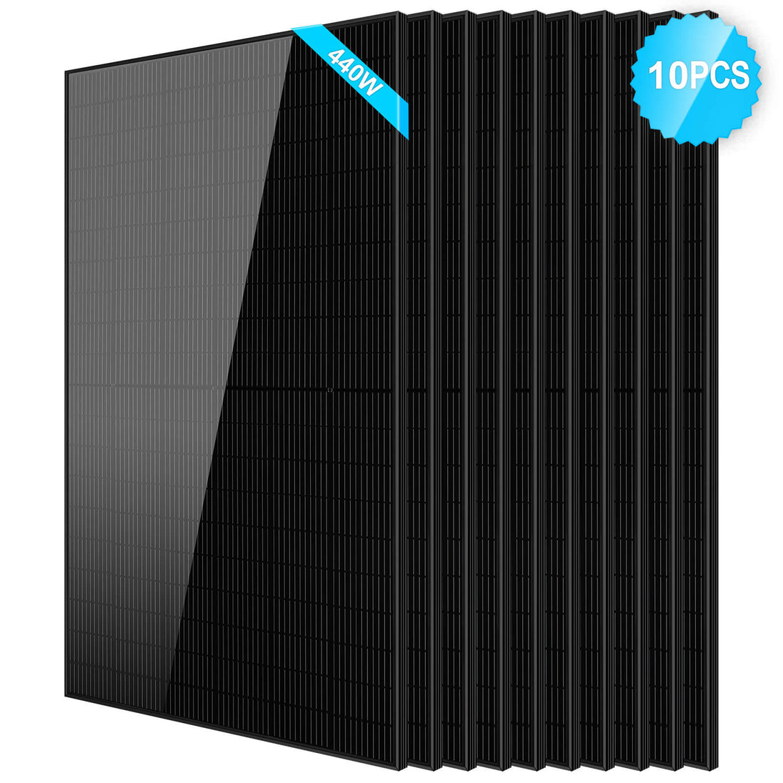 SunGoldPower 440W Black Mono Solar Panel High Efficiency UL Certified