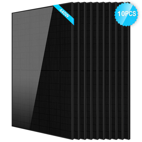 SunGoldPower 440W Black Mono Solar Panel High Efficiency UL Certified